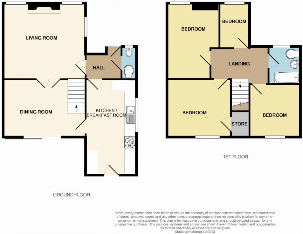 Floorplan for Rose Cottage, Trenchard Drive, Moss Nook