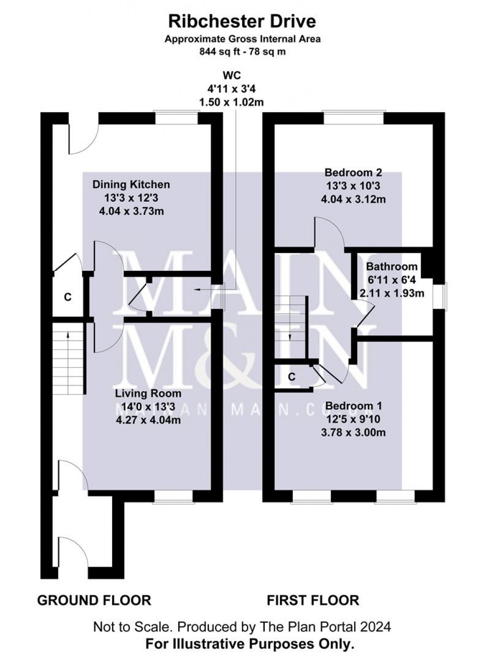 Floorplan for Ribchester Drive, Wythenshawe