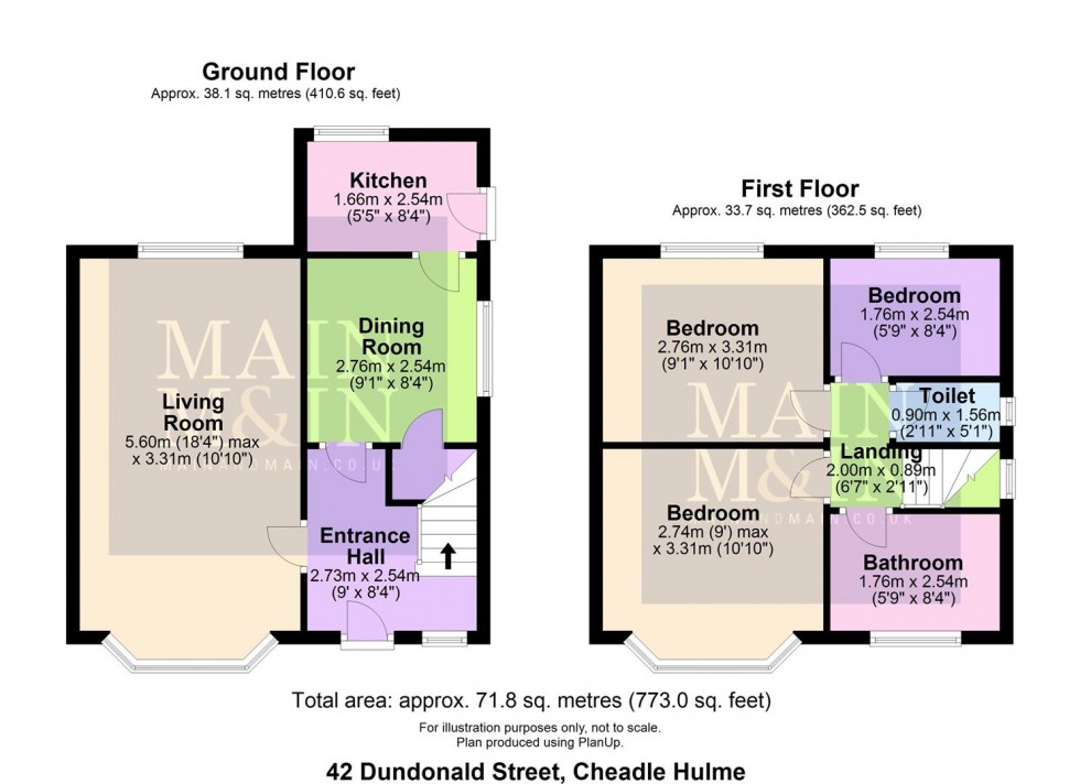 Floorplan for Dundonald Road, Cheadle Hulme