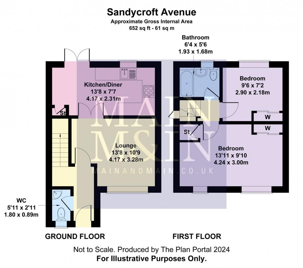 Floorplan for Sandycroft Avenue, Wythenshawe, Manchester