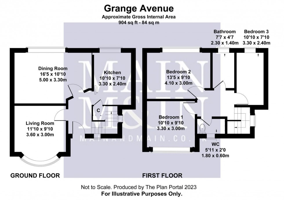 Floorplan for Grange Avenue, Cheadle Hulme