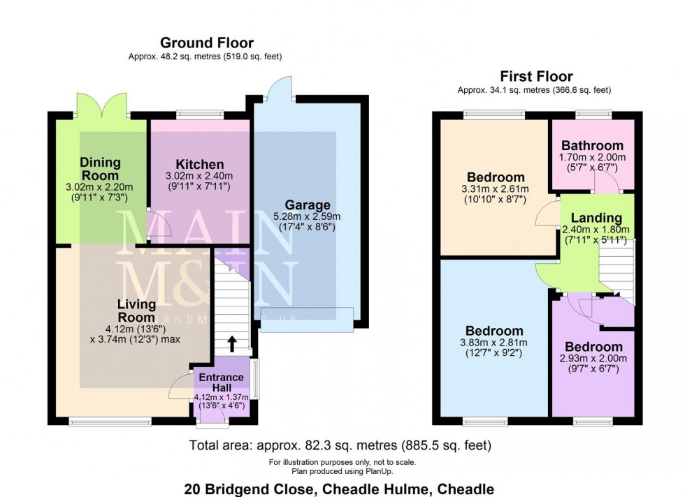 Floorplan for Bridgend Close, Cheadle Hulme