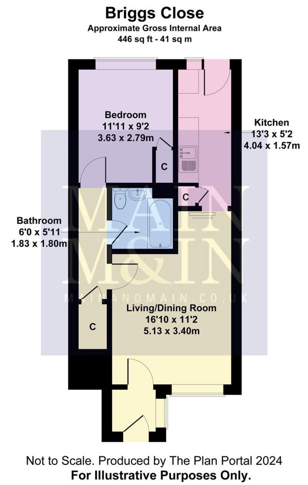 Floorplan for Briggs Close, Sale