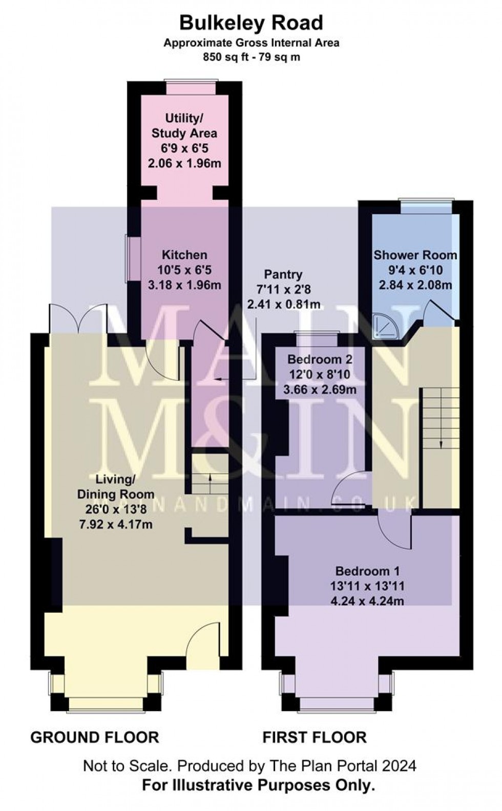 Floorplan for Bulkeley Road, Cheadle