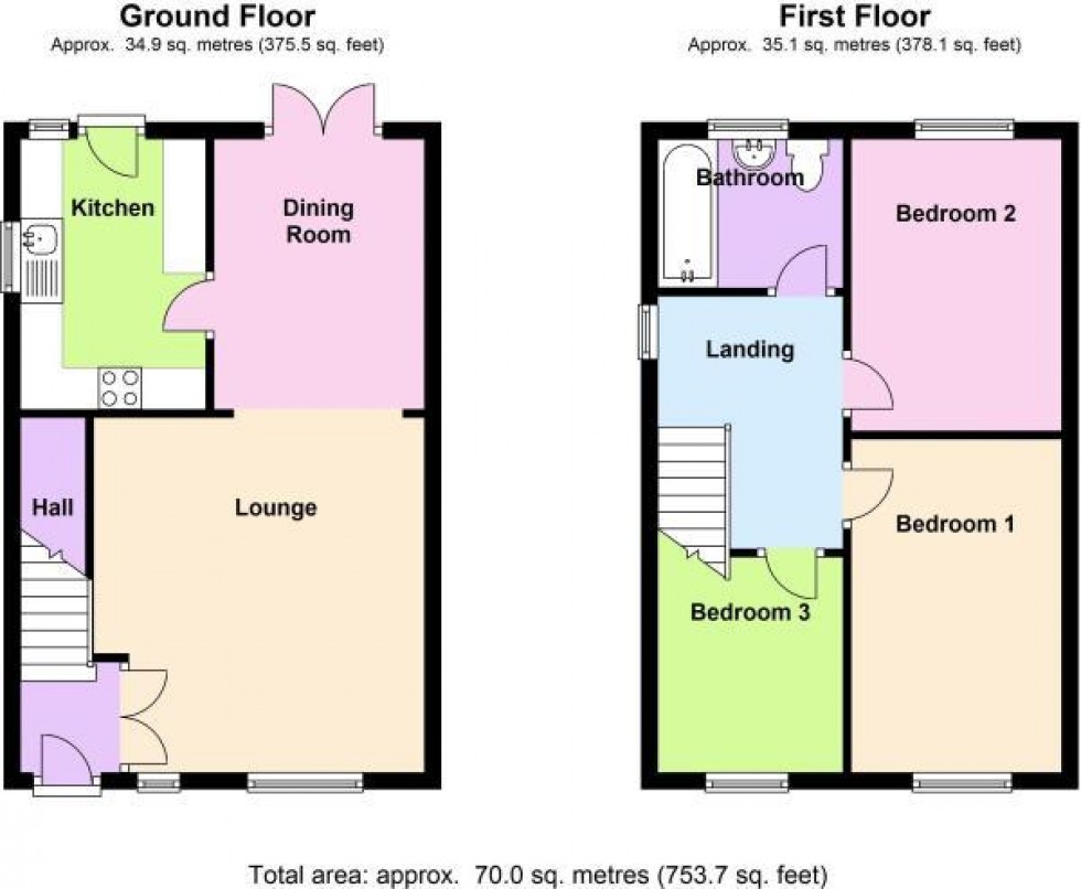 Floorplan for Carling Drive, Peel Hall