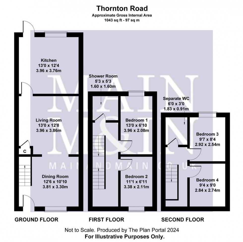 Floorplan for Thornton Road, Manchester