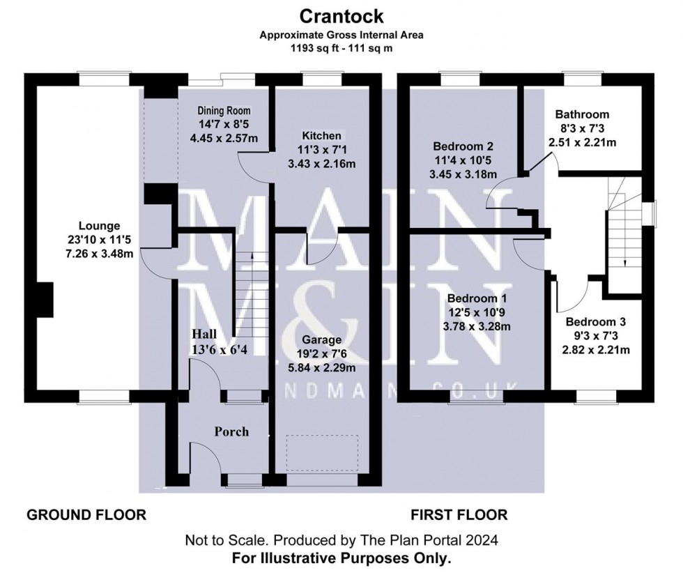 Floorplan for Crantock Drive, Heald Green