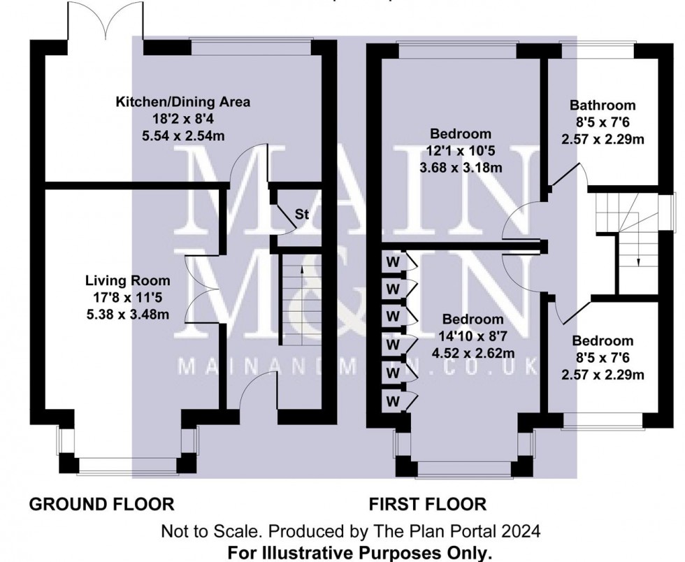 Floorplan for Branksome Drive, Heald Green