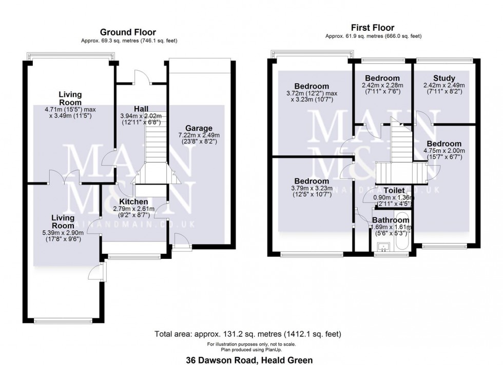 Floorplan for Dawson Road, Heald Green