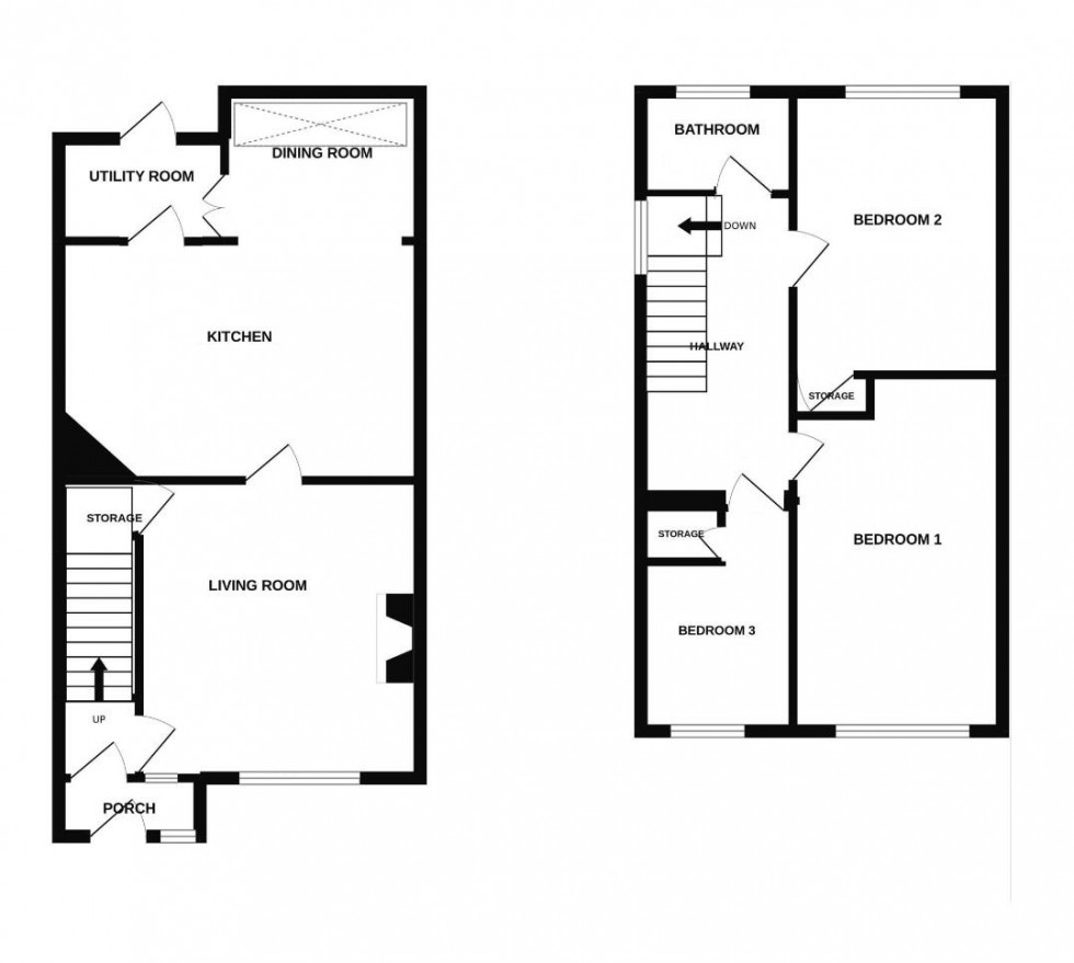 Floorplan for Rosslare Road, Peel Hall, Manchester