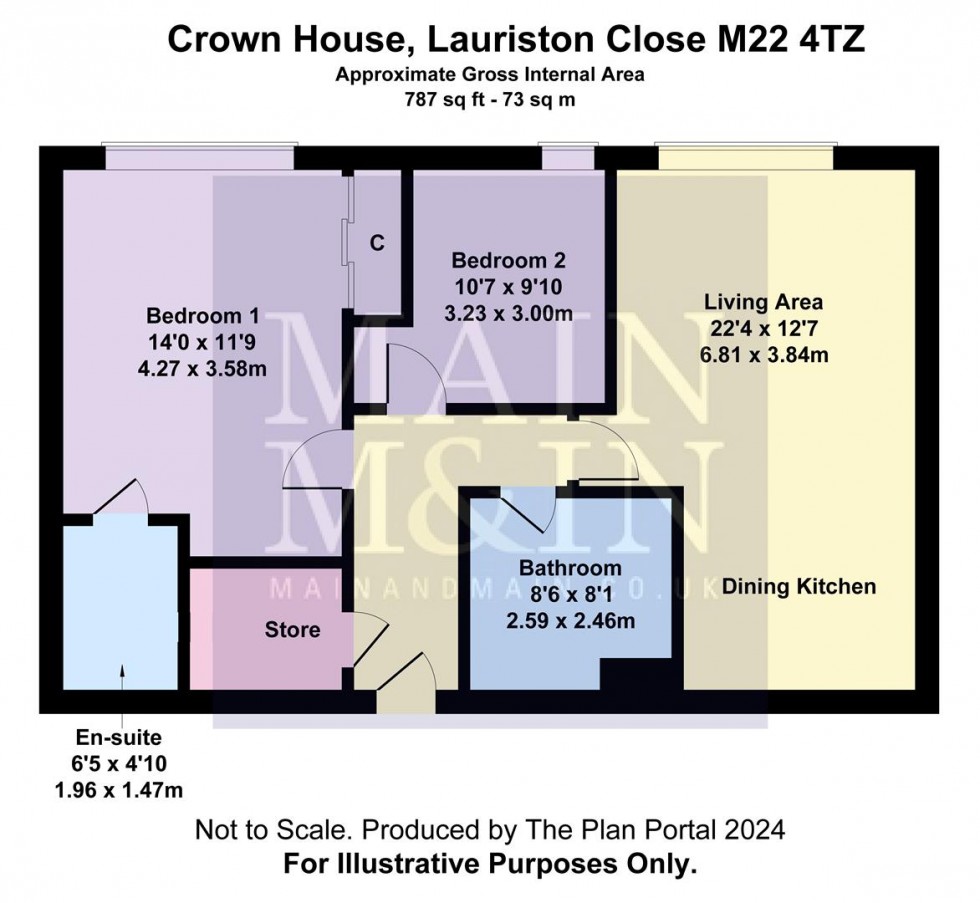 Floorplan for Crown House, 1 Lauriston Close, Sharston