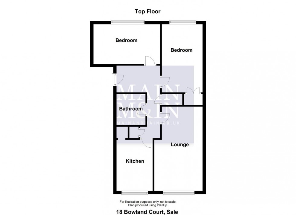 Floorplan for 18 Bowland CourtWardle RoadSaleCheshire