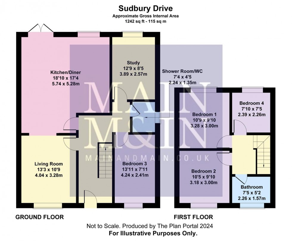 Floorplan for Sudbury Drive, Heald Green