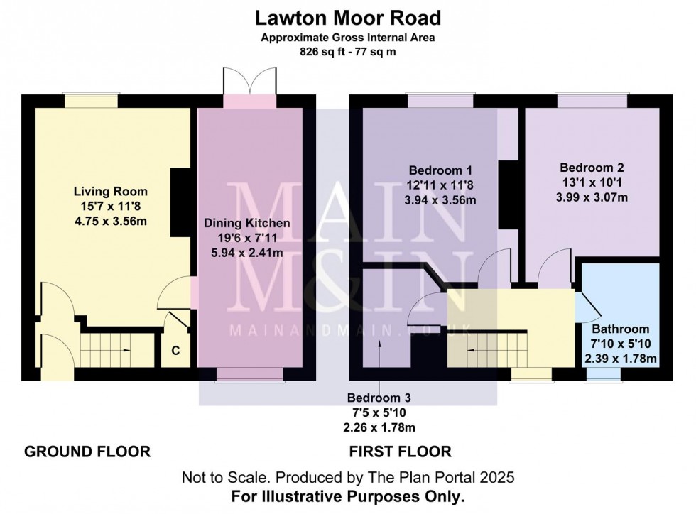 Floorplan for Lawton Moor Road, Northern Moor