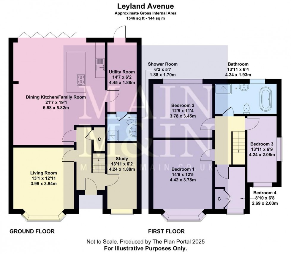 Floorplan for Leyland Avenue, Gatley