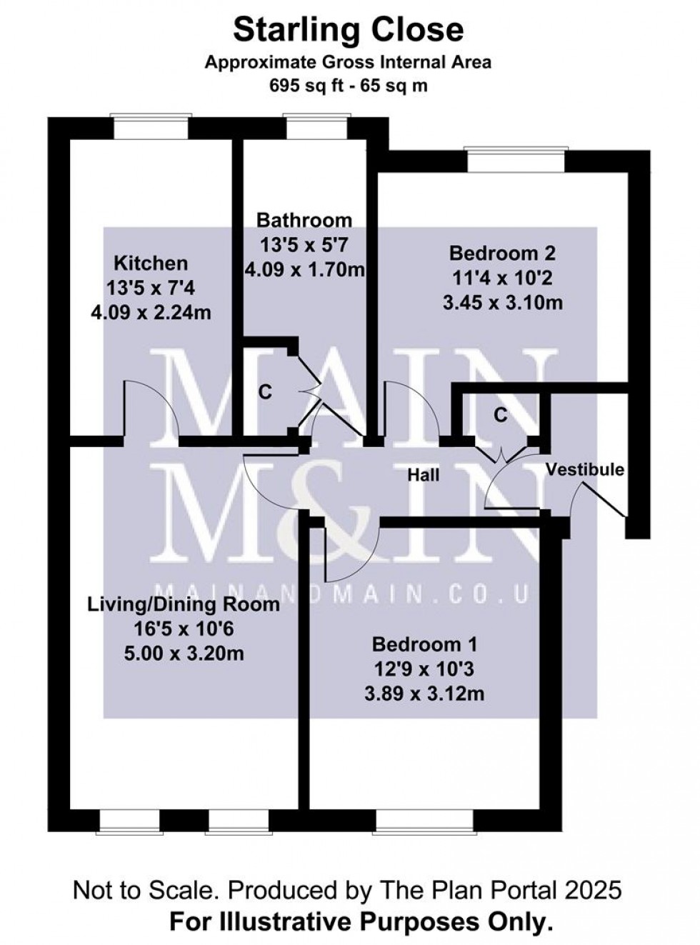 Floorplan for Starling Close, Sharston