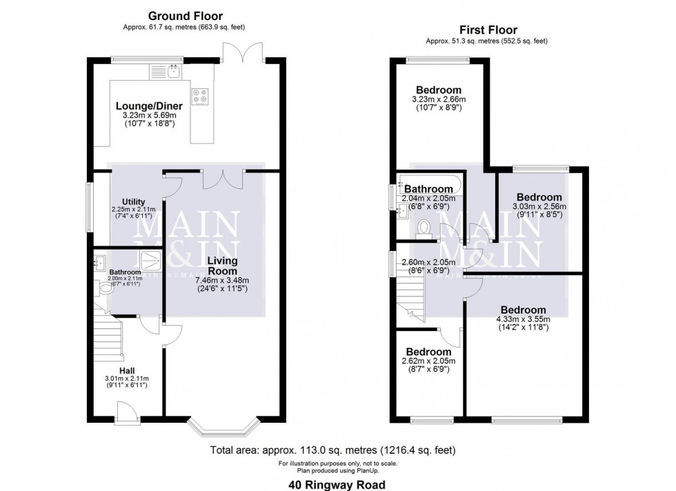 Floorplan for Ringway Road, Moss Nook