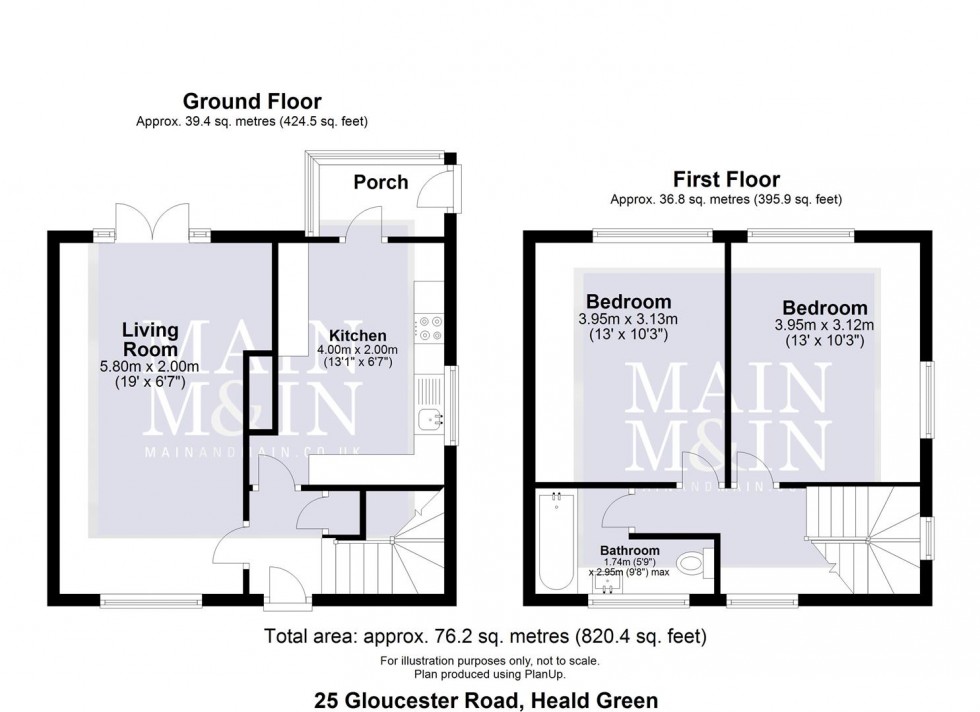 Floorplan for Gloucester Road, Heald Green