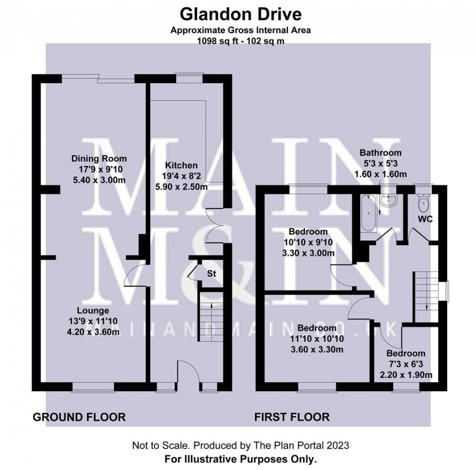 Floorplan for Glandon Drive, Cheadle Hulme